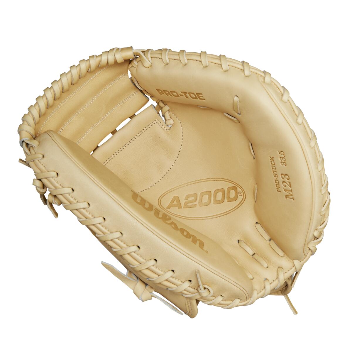 Wilson 2024 A2000 M23 Glove Day Series Blonde 33.5" Catcher's Mitt: WBW102093335