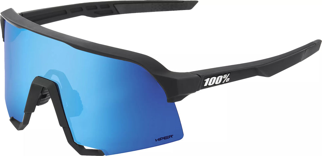 100% - S3® Matte Black HiPER® Blue Multilayer Mirror Lens