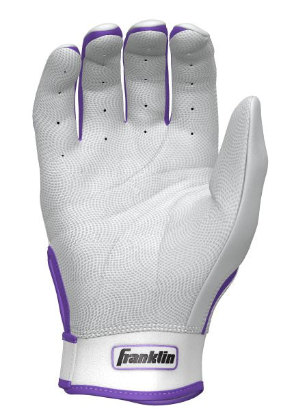 Franklin Custom CFX White/Purple Batting Gloves