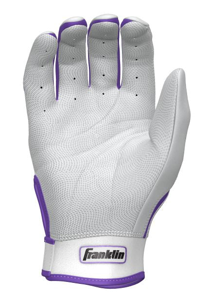 Franklin Custom CFX White Purple Batting Gloves