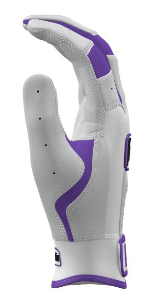 Franklin Custom CFX White/Purple Batting Gloves