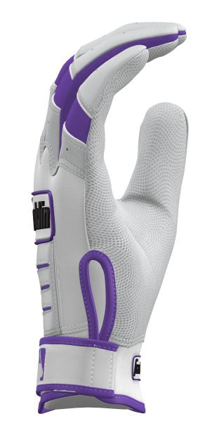 Franklin Custom CFX White/Purple Batting Gloves