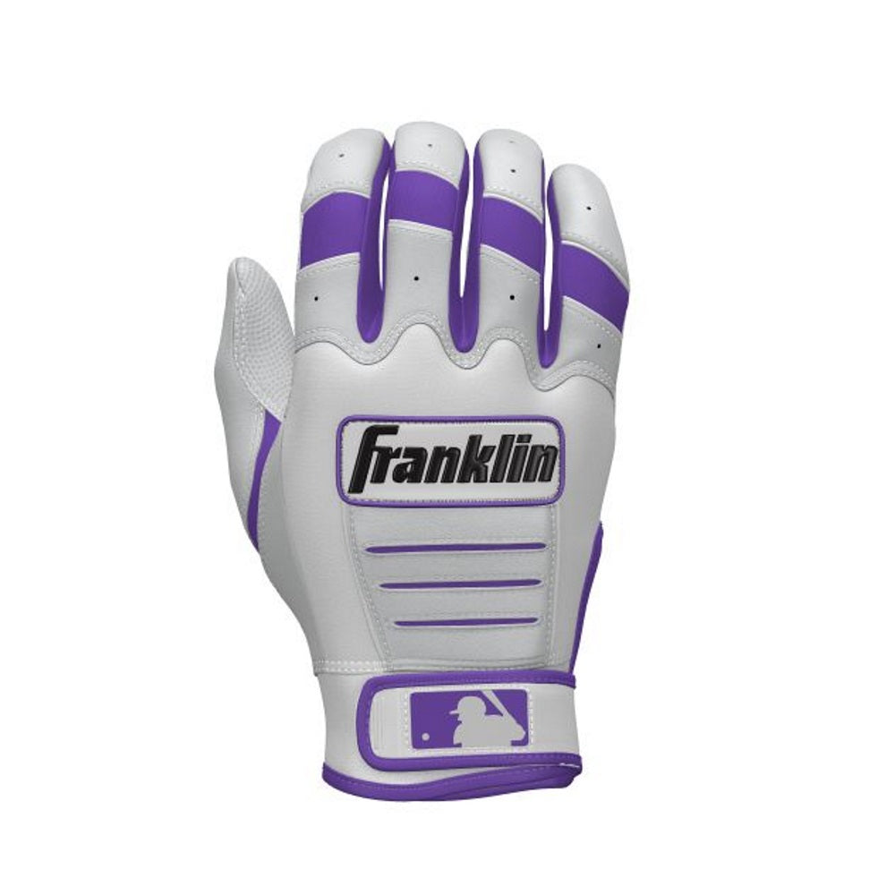 Franklin Custom CFX White/Purple Batting Gloves