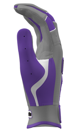 Franklin Custom CFX Pro Batting Gloves - Adult - Grey/Purple