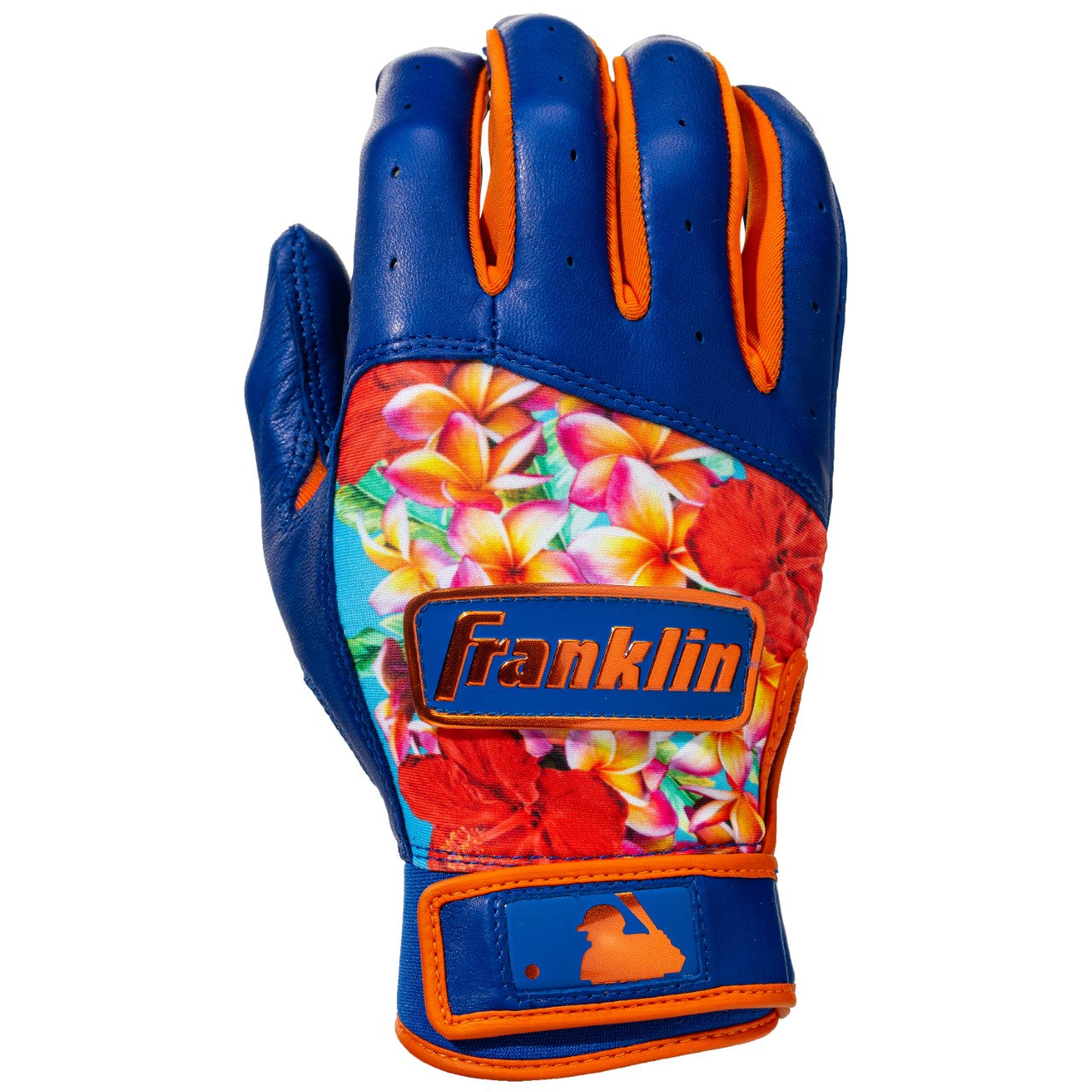 Franklin LINDOR Pro Classic Batting Gloves - Adult - Royal/Floral
