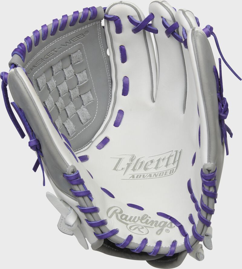 Rawlings Liberty Advanced 12" Fastpitch Glove - White/Grey/Purple
