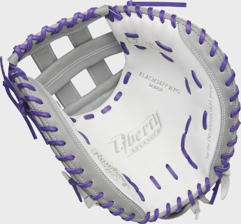 Rawlings Liberty Advanced 34" Fastpitch Catcher's Mitt - White/Purple