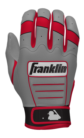 Franklin Custom CFX Pro Batting Gloves - Adult - Grey/Red