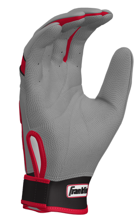 Franklin Custom CFX Pro Batting Gloves - Adult - Grey/Red