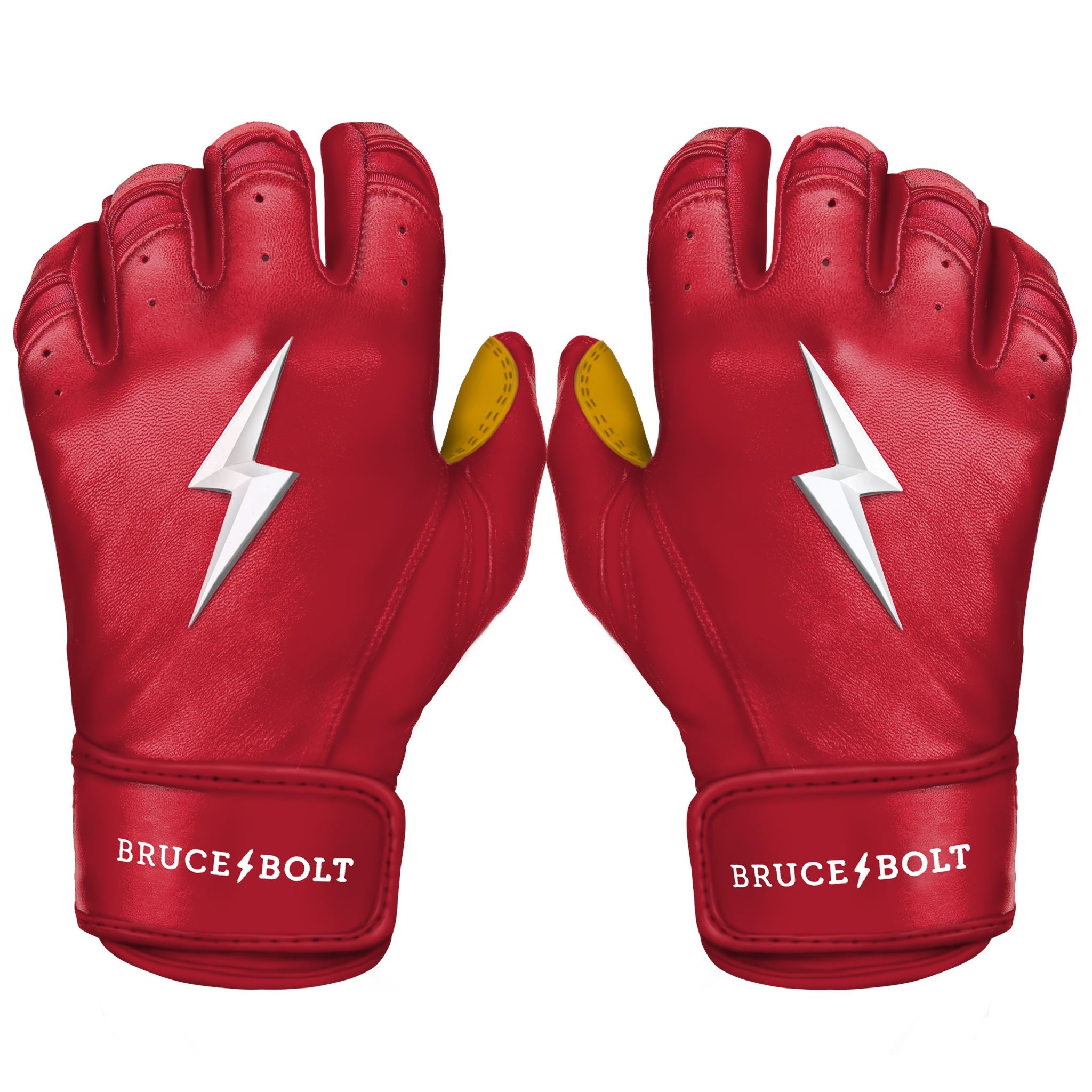 Bruce Bolt - PREMIUM PRO Adult Short Cuff Batting Gloves