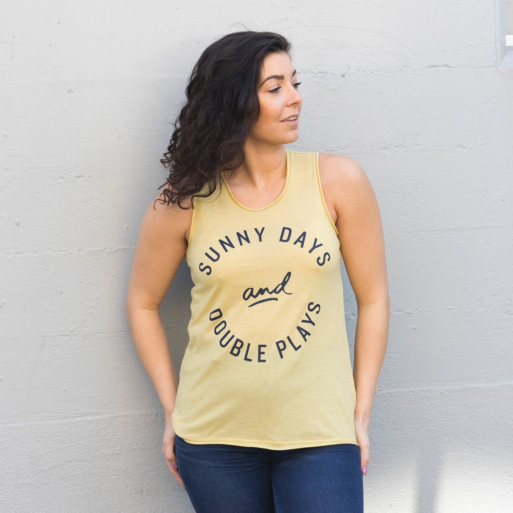 Baseballism Sunny Days and Double Plays (Yellow) - Aya Tank