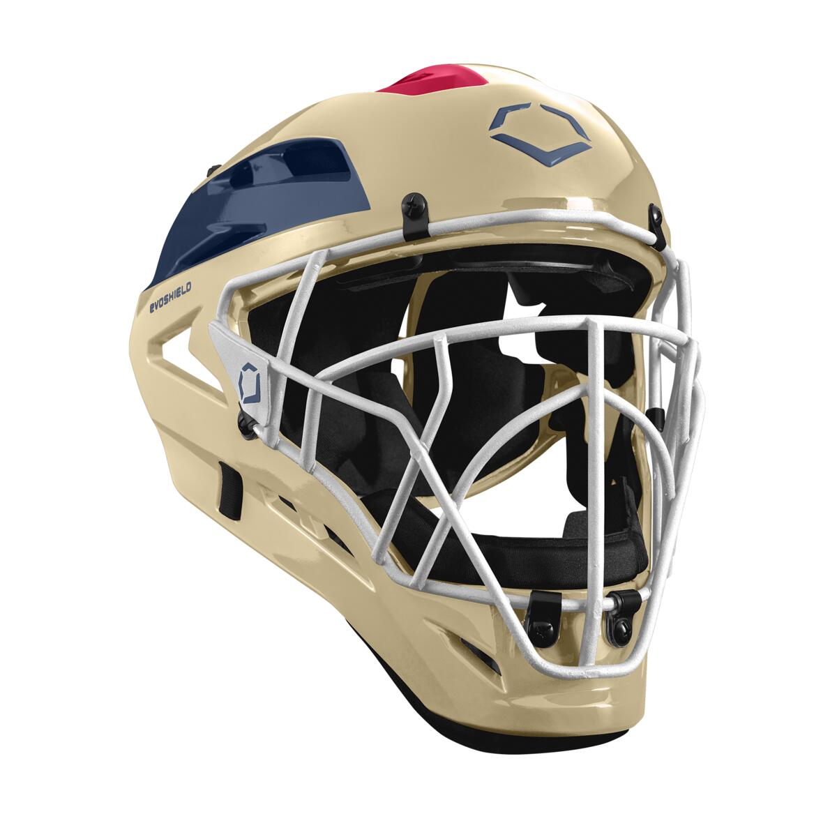 EvoShield - Pro-SRZ Navy/Red Catcher's Helmet