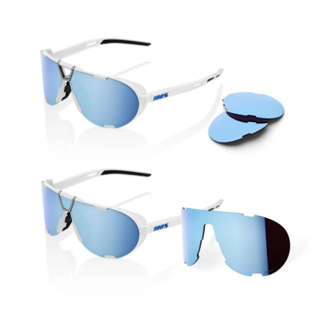 100% - WESTCRAFT Soft Tact White HiPER Blue Multilayer Mirror Lens