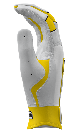 Franklin Custom CFX White/Yellow Batting Gloves
