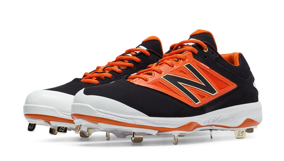 New Balance - Black/Orange Low 4040v3 Baseball Spikes (L4040BO3)