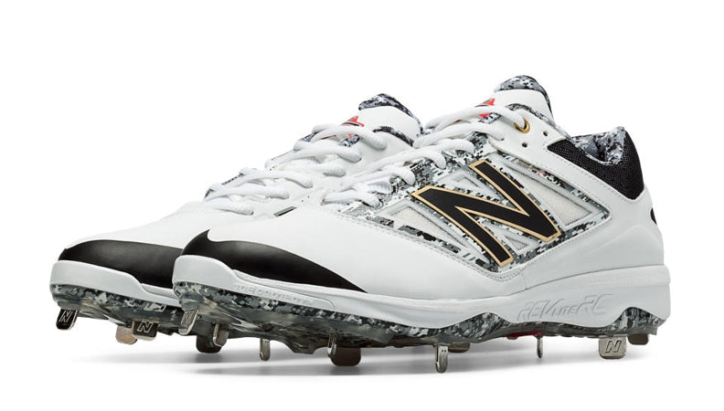 New Balance - Wht/Gry Pedroia Low Cut 4040v3 Spikes (L4040PW3)