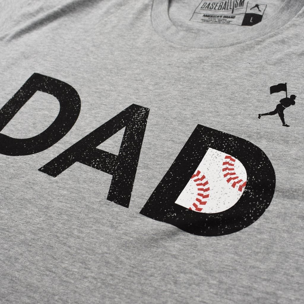 Baseballism - Baseball Dad Grey T-Shirt (Men's)