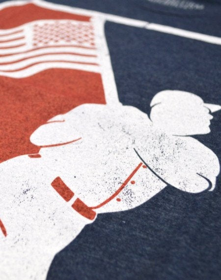 Baseballism Flag Man Navy T-Shirt (Men's)