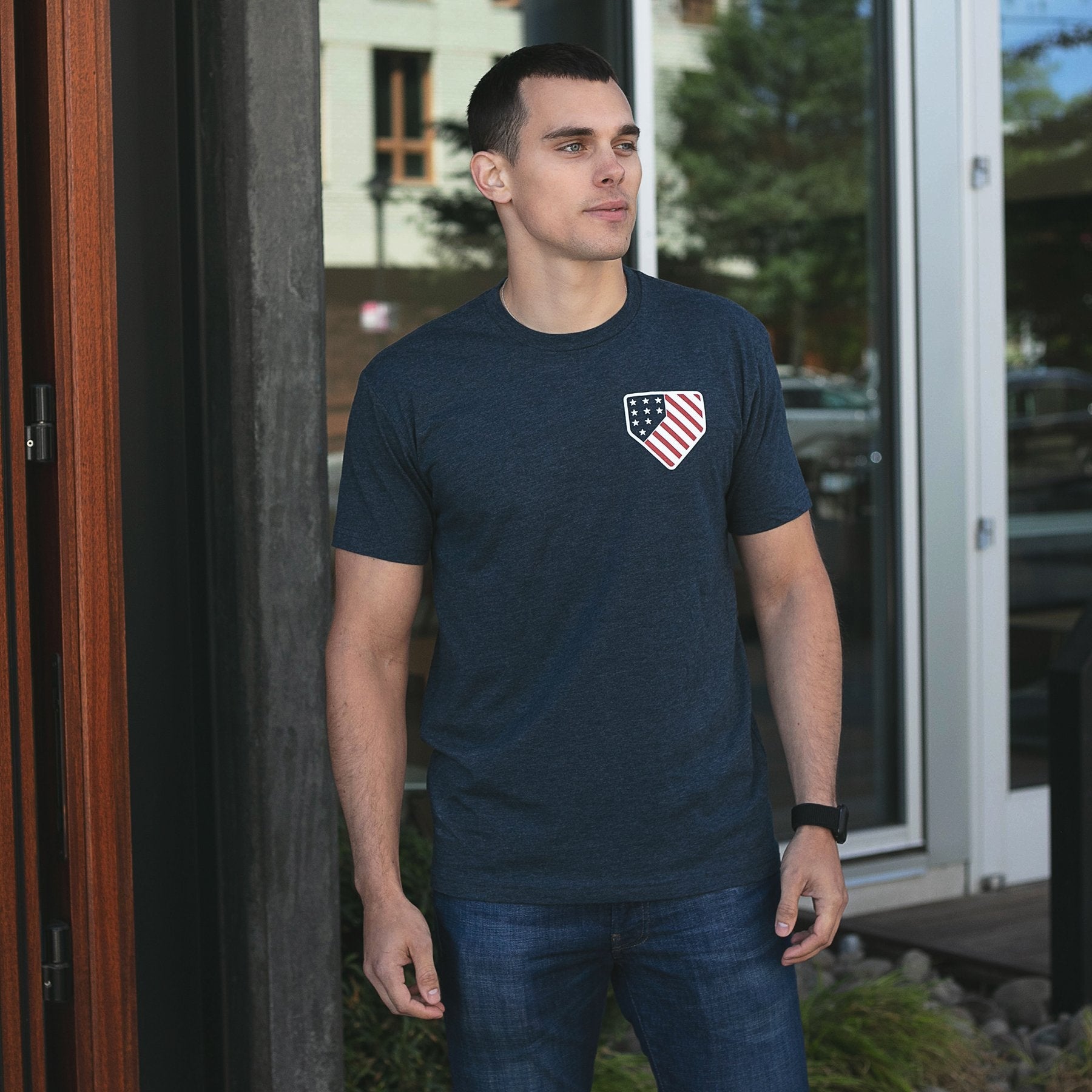 Baseballism - Home Team - Red, White and Blue T-Shirt (Men's)