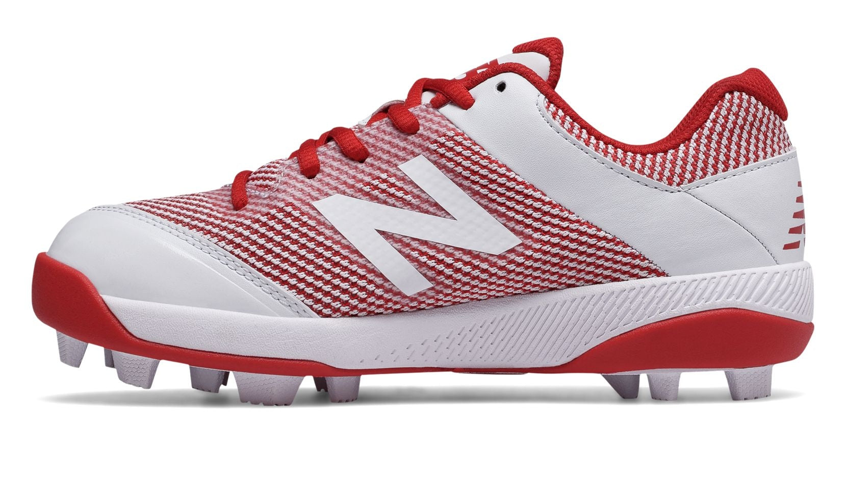 New Balance - Red/White Junior Low Rubber Baseball Cleats (J4040TR4)