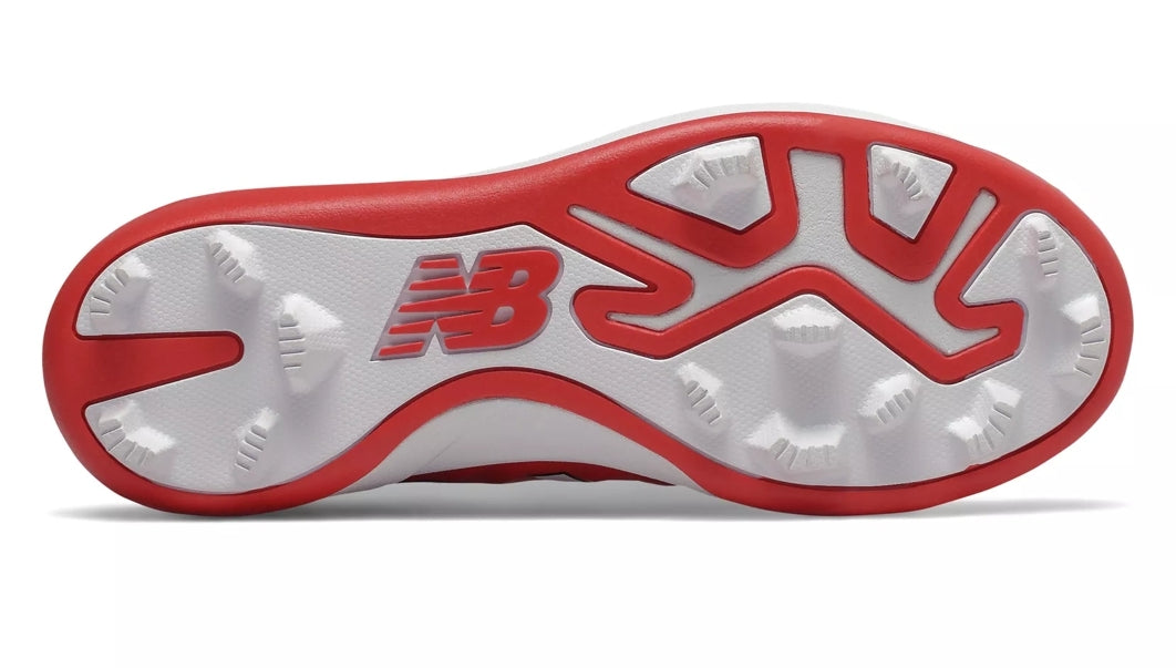 New Balance 4040v5 Youth Molded Cleats - Red/White (J4040TR5)