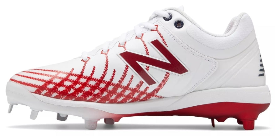 New Balance - White/Red Hero 4040v5 Metal Spikes (L4040AS5)