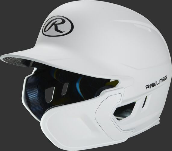 Rawlings Mach Batting Helmet W/ EXT Flap - White (MACHEXTR)