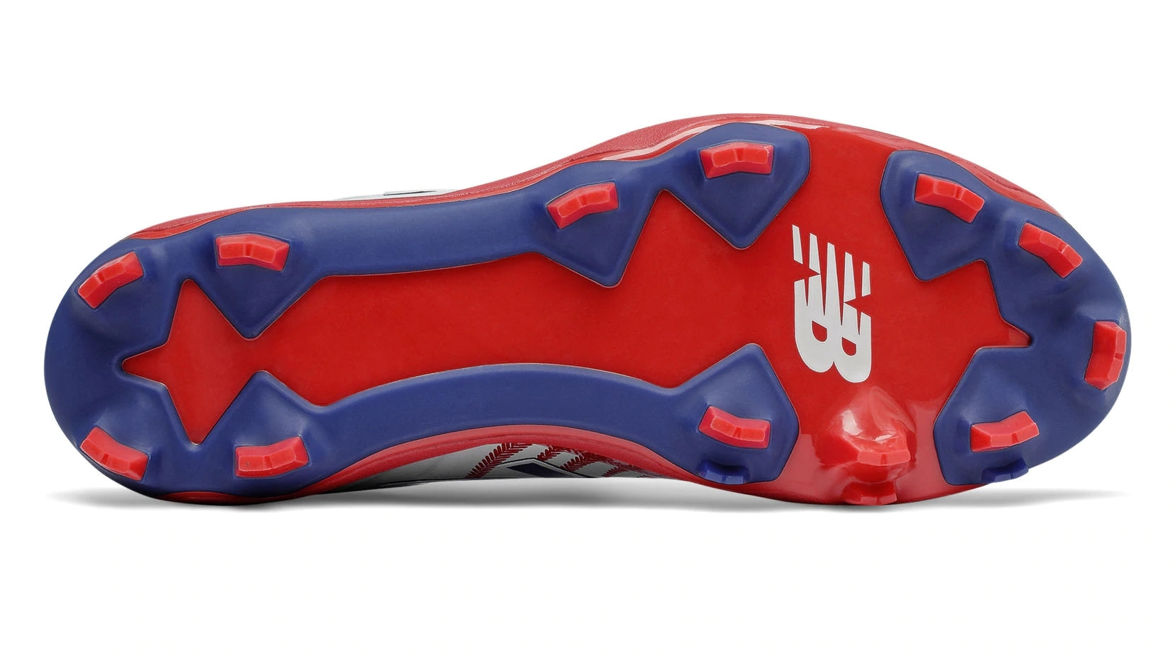New Balance 4040v5 Adult Molded Cleats - Red/White/Blue (PL4040PR)