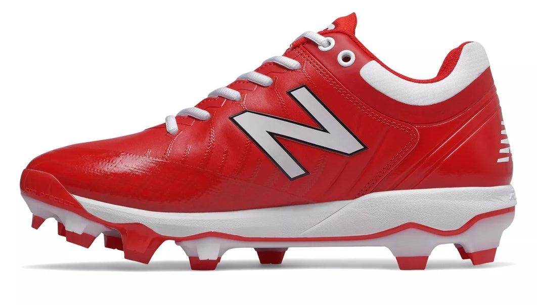 New Balance 4040v5 Adult Molded Cleats - Red/White (PL4040R5)