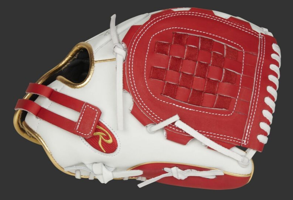 Rawlings Liberty Advanced 12" Fastpitch Infield/Pitcher's Glove - White/Red (RLA120-3S)