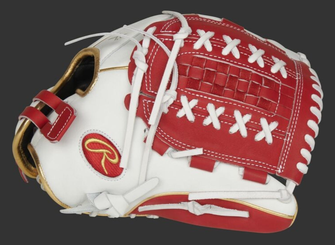 Rawlings Liberty Advanced 12.5" Fastpitch Glove - White/Red (RLA125-18S)