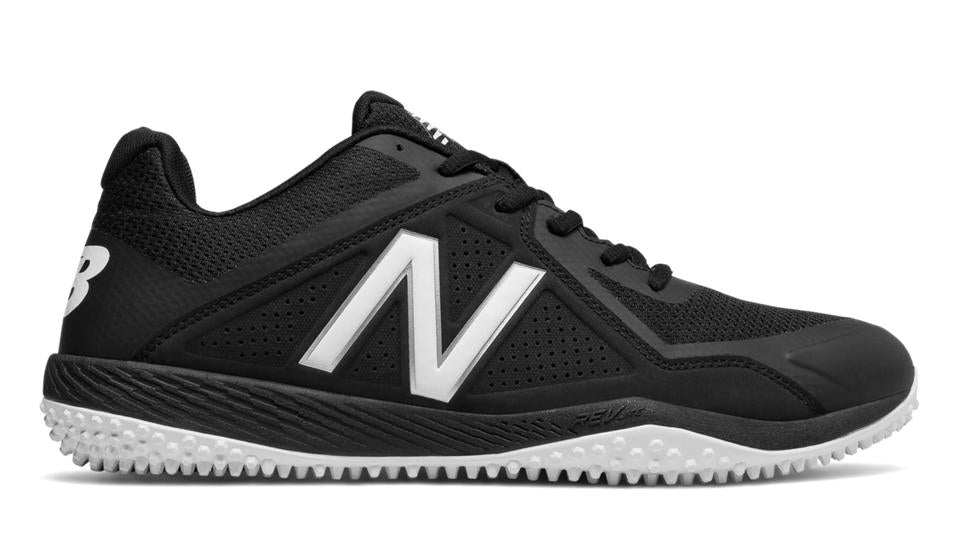 New Balance - Black/White 4040v4 Baseball Turf Shoes (T4040BK4)
