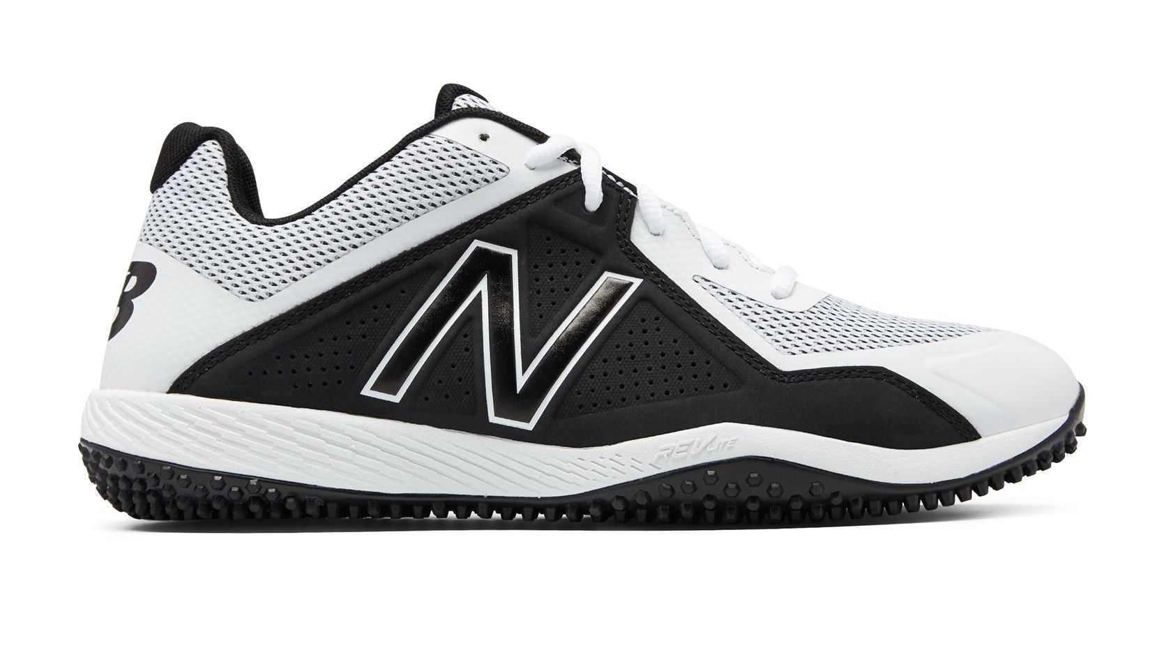 New Balance - White/Black 4040v4 Baseball Turf Shoes (T4040WB4)
