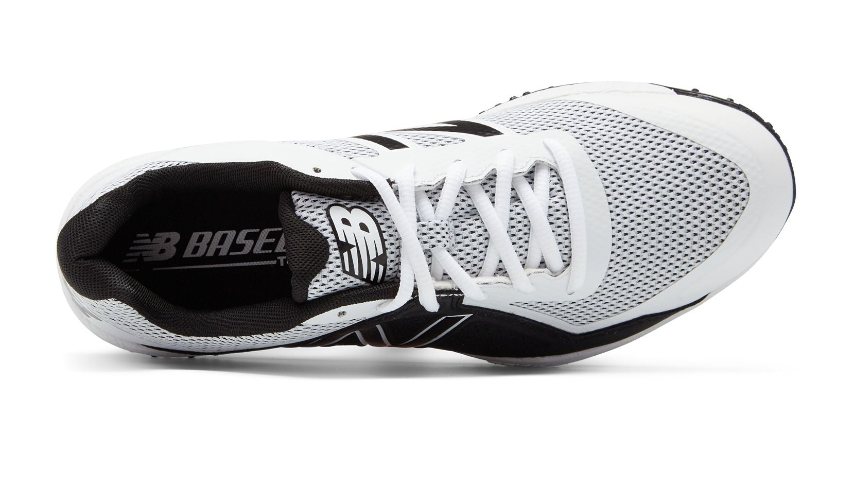New Balance - White/Black 4040v4 Baseball Turf Shoes (T4040WB4)