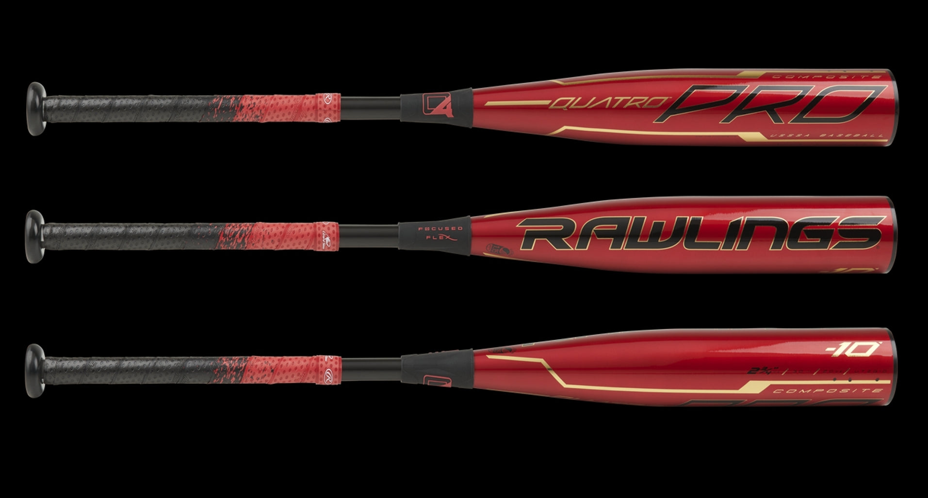 Rawlings 2020 Quatro Pro USSSA (-10, 2 3/4") Baseball Bat (UTZQ10)