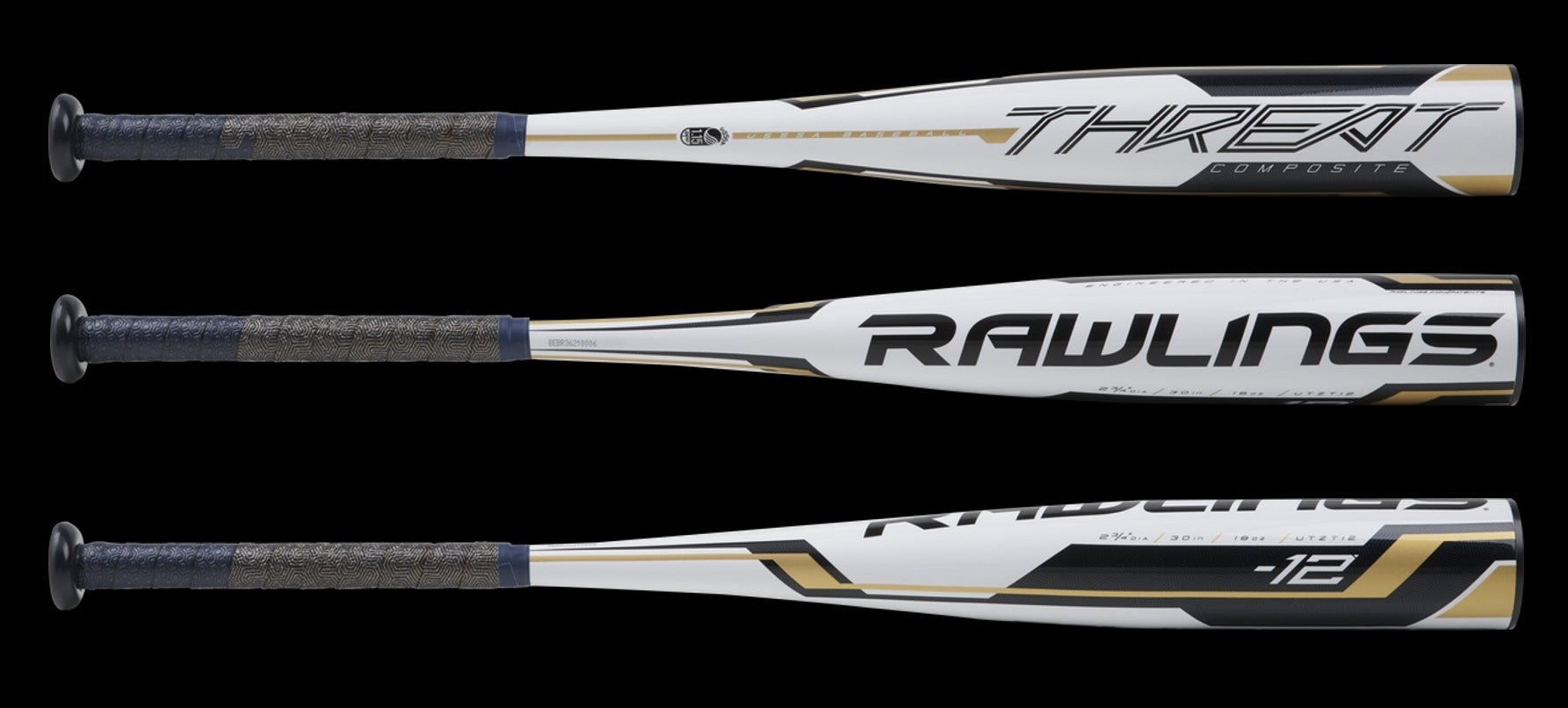 Rawlings 2020 Threat USSSA (-12, 2 3/4") Baseball Bat (UTZT12)
